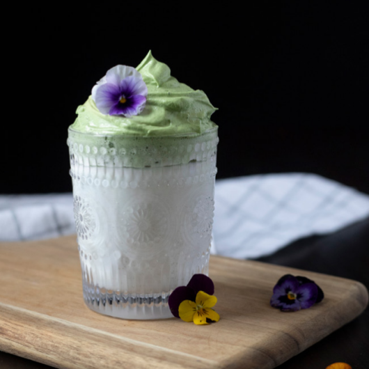 whipped matchacoconut latte